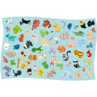 Mon jeu cherche et trouve des bébés animaux  - coffret avec plateau et cartes