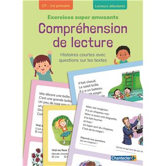 Exercices super amusants - Compréhension de lecture - CP (bloc vert)