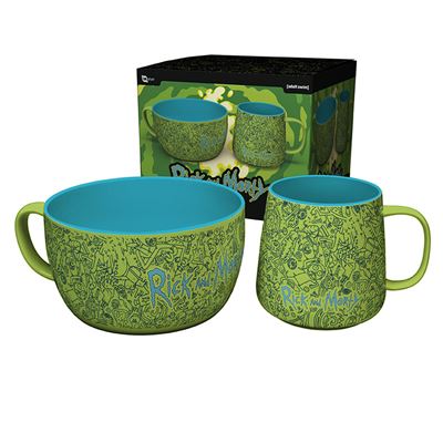 Set petit déjeuner mug et bol Rick et Morty
