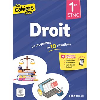 Cahiers STMG Droit 1re STMG (2025) - Pochette élève