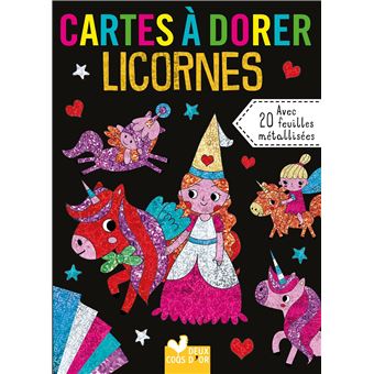 Cartes A Dorer Licornes Broche Collectif Achat Livre Fnac