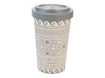 Mug en bamboo Woodway motifs grecques gris 500 ml