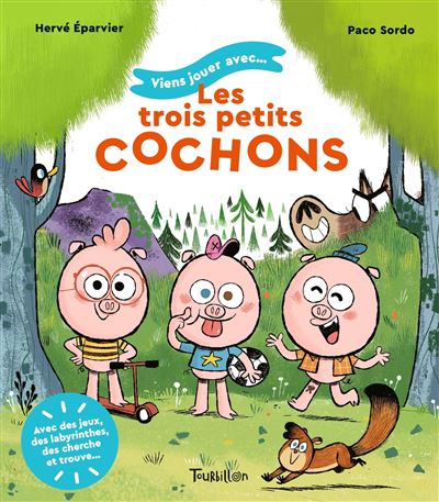 Viens jouer avec... les trois petits cochons - Hervé Eparvier - cartonné