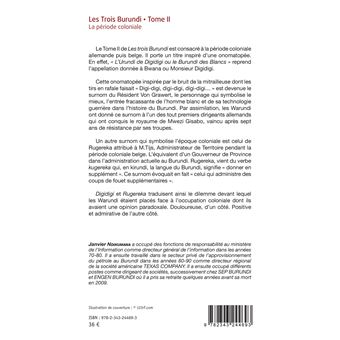 Les Trois Burundi Tome II