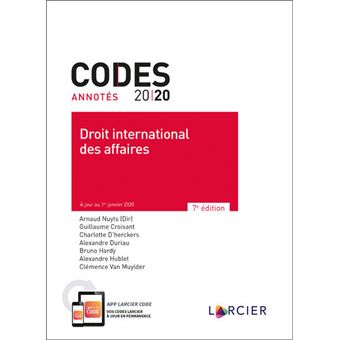 Code annoté 2020 - Droit international des affaires