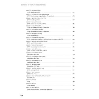 Exercices de fiscalite des entreprises 2022