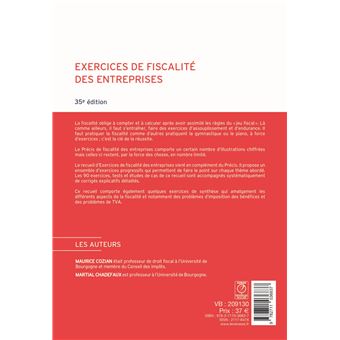 Exercices de fiscalite des entreprises 2022