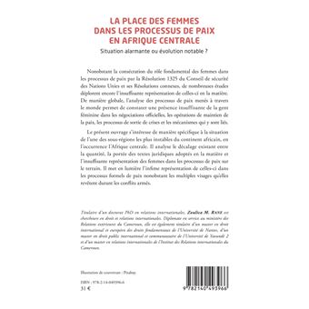 La place des femmes dans les processus de paix en Afrique centrale