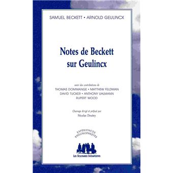 Notes de Beckett sur Geulincx - 1