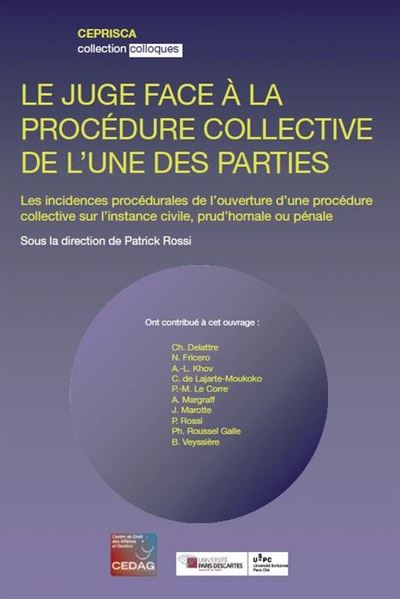 Le juge face à la procédure collective de l'une des parties