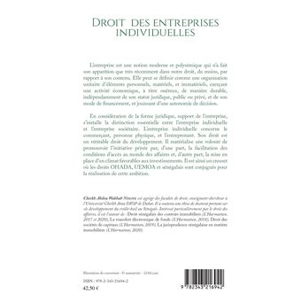 Droit des entreprises individuelles (Droit commercial général) 2ème édition
