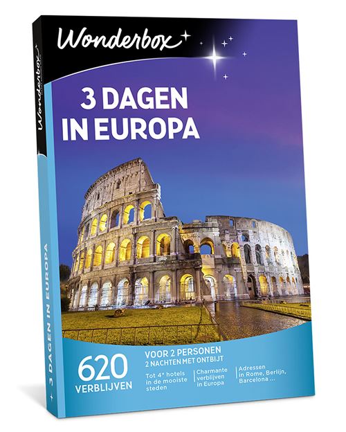 Wonderbox NL 3 dagen in Europa