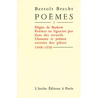 Poèmes T7 Brecht Poèmes Tome 7 Tome 7 - Bertolt Brecht - Achat Livre | Fnac