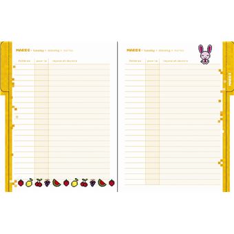 Agenda de texte pixels