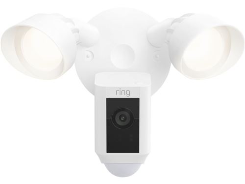Ring Floodlight Cam Wired Plus - Caméra de surveillance réseau - extérieur - résistant aux intempéries - couleur (Jour et nuit) - 1080p - audio - sans fil - Wi-Fi - CA 120/230 V