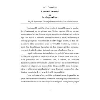 120 Propositions dans la raison privative de la catégorisation du possible - Série 4-2