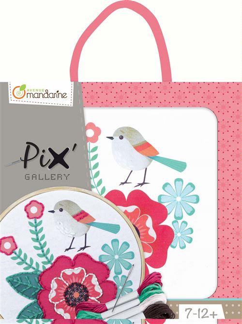 Kit créatif Pix Gallery Broderie Rose Avenue Mandarine