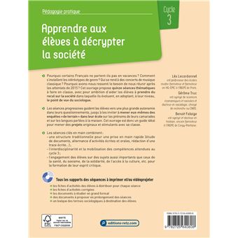 Apprendre aux élèves à décrypter la société cycle 3 + ressources numériques