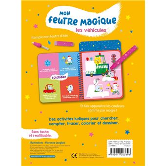 Mon feutre magique les véhicules - avec feutre à réservoir d'eau