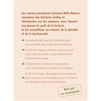 Défis nature   Premières lectures   Un petit tigre audacieux
