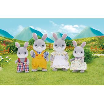 4 Figurines Famille Lapin Chocolat Sylvanian Families