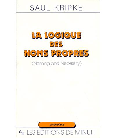 La Logique des noms propres