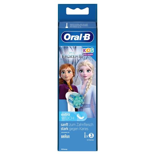 Pack de 3 brossettes de rechange Oral B Kids Disney Frozen La Reine des Neiges