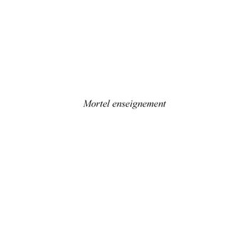 Agathe & Christie  Mortel enseignement