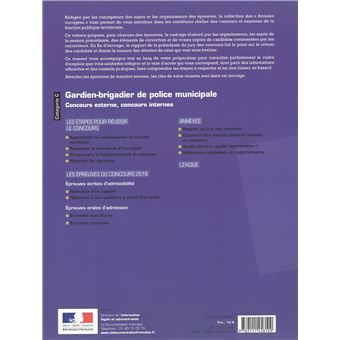 Gardien-brigadier de police municipale 2019 - Concours  catégorie c