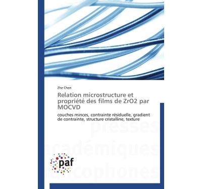 Relation microstructure et propriete des films de zro2 par m