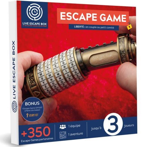Coffret cadeau Escape Game Liberté jusqu à 3 joueurs