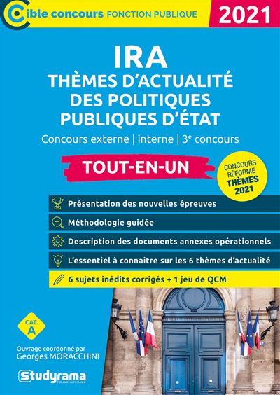 IRA Thèmes d'actualité des politiques publiques d'état 2020 tout-en-un
