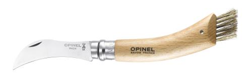 Couteau A Champignon Opinel N8 Lame Courbe Brosse Naturelle Made In France