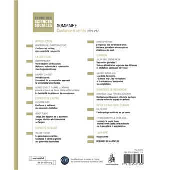 Confiance et vérités