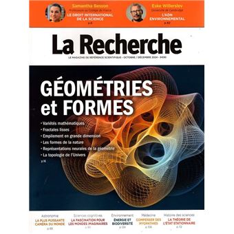 La Recherche n°579 : Géométries et formes - Octobre-Décembre 2024