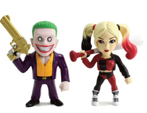 Pack de 2 Figurines Jada Metals Suicide Squad The Joker Boss et Harley Quinn 10 cm