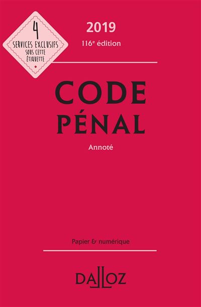 Code penal 2019 annote