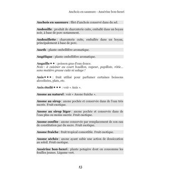 Dictionnaire alimentaire de rectocolite hémorragique