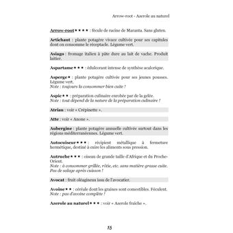Dictionnaire alimentaire de rectocolite hémorragique