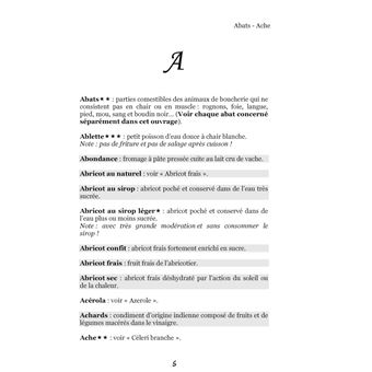 Dictionnaire alimentaire de rectocolite hémorragique