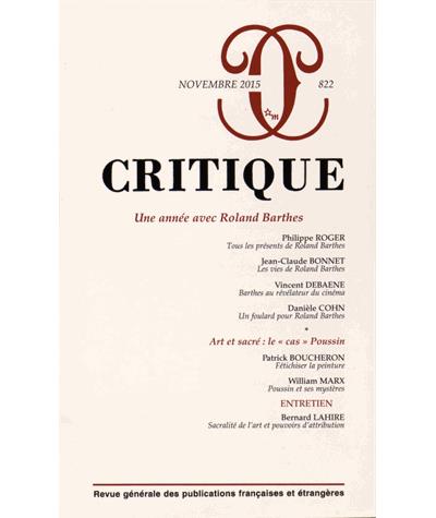 Revue critique 822 -  Collectif - broché