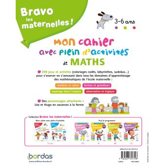 Bravo les maternelles - Mon cahier avec plein d'activités de maths