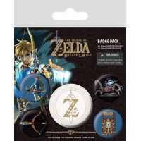 ZELDA BREATH OF THE WILD-PACK 6 BADGES-Z EMBLEM MIX PRODERIV