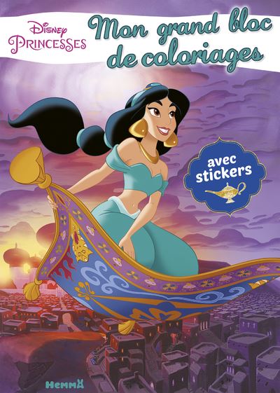 Disney princesses mon grand bloc de coloriages avec stickers