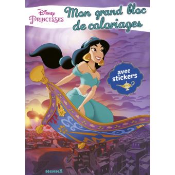 Disney Princesses Mon grand bloc de coloriages avec stickers