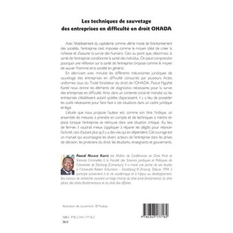 Les techniques de sauvetage des entreprises en difficulté en droit OHADA