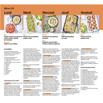 En 2H je cuisine pour toute la semaine - 52 menus hebdomadaires pour toute l'année