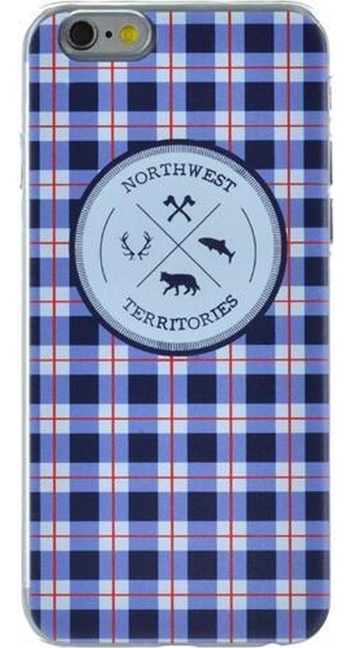 Coque BigBen NorthWest Motifs Carreaux pour iPhone 6 et 6s Bleue