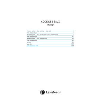 Code des baux 2022