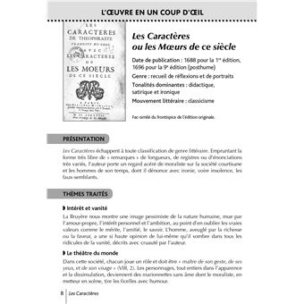 BiblioLycée - Les Caractères, La Bruyère - BAC 2024